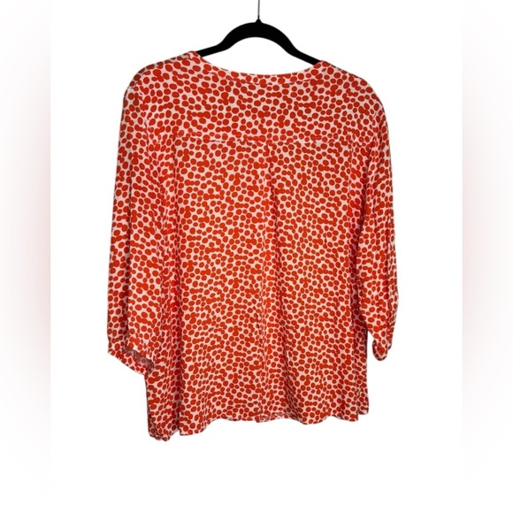 Ulla Popkin Orange Polka Dot Women’s Blouse Size 16/18 - Picture 5 of 10